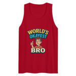 World Okayest Bro Men’s premium tank top - Image 3