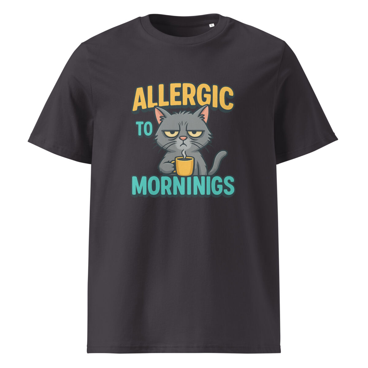 Allergic to Mornings organic cotton t-shirt - Image 6