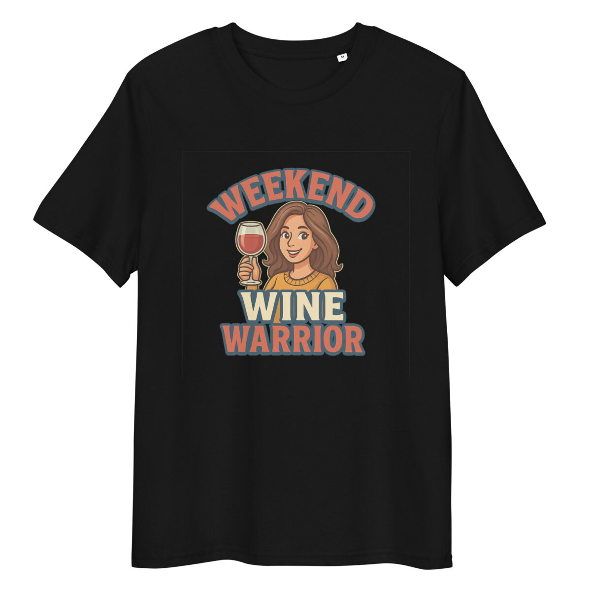 Weekend Wine Warrior organic cotton t-shirt - Image 1