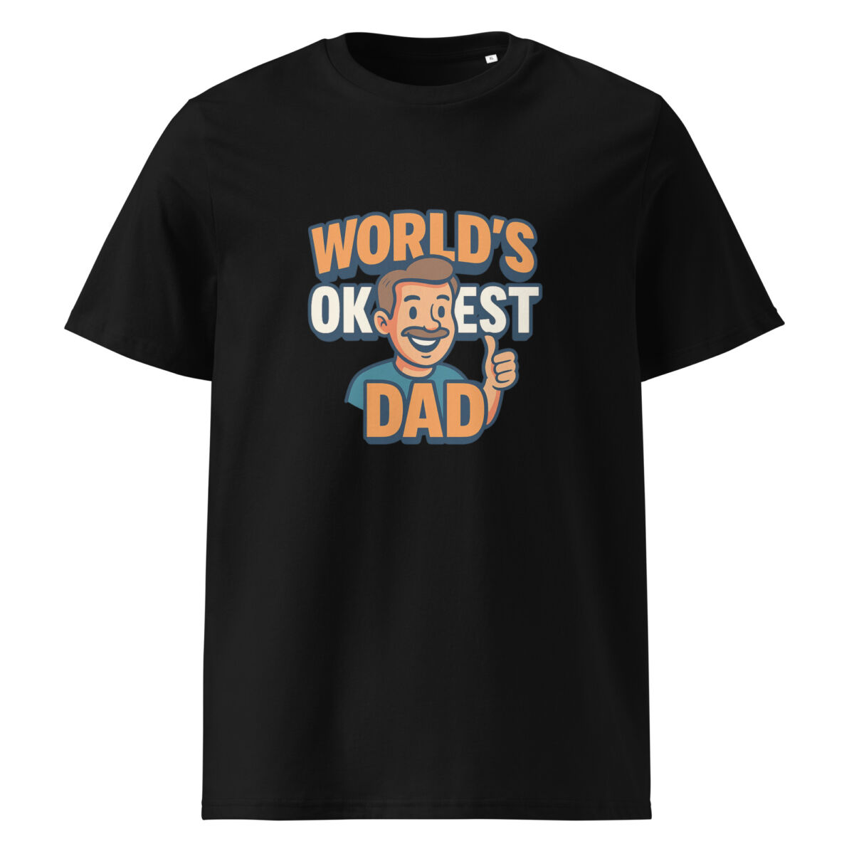Worlds Okayest Dad organic cotton t-shirt - Image 2