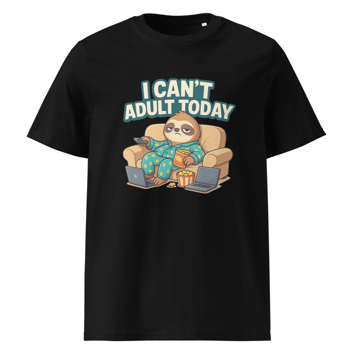 I Can’t Adult Today organic cotton t-shirt - Image 2