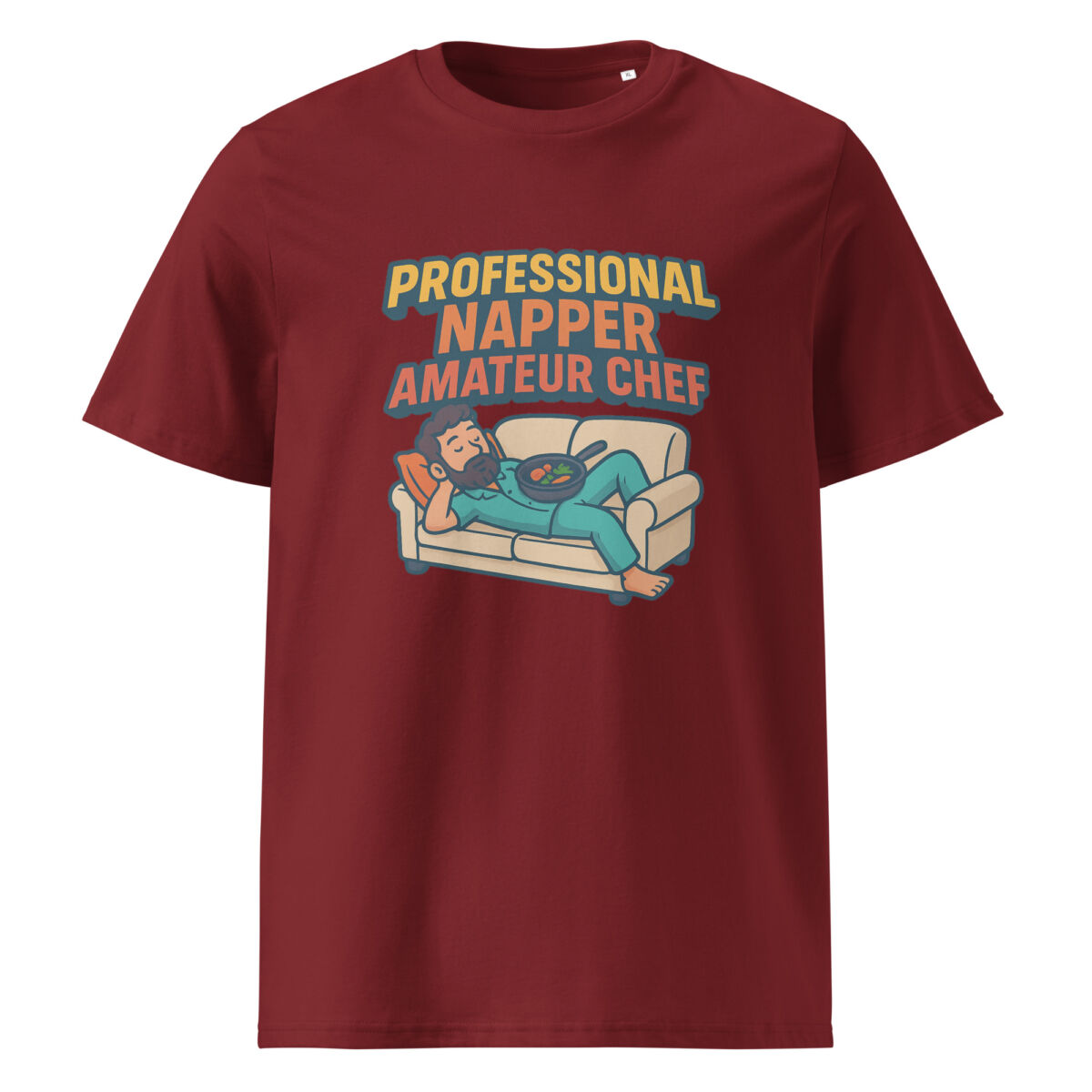 Professional Napper, Amateur Chef organic cotton t-shirt - Image 5