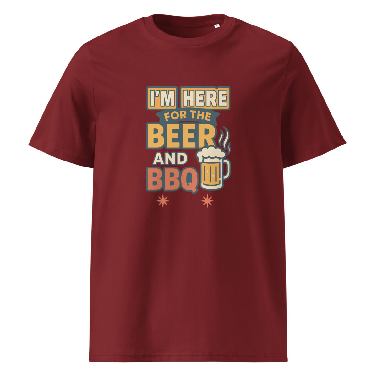I’m Here for the Beer and BBQ organic cotton t-shirt - Image 5