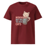 Introverted but Willing to Discuss Cats organic cotton t-shirt - Image 5