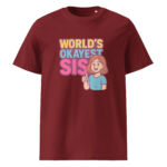 Worlds Okayest Sis organic cotton t-shirt - Image 5