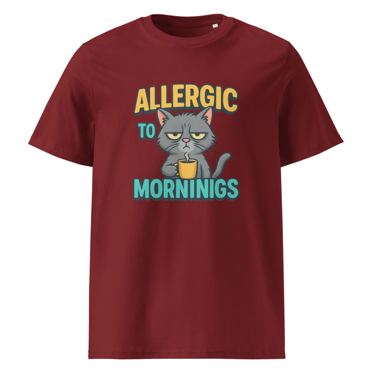 Allergic to Mornings organic cotton t-shirt - Image 5
