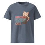 Introverted but Willing to Discuss Cats organic cotton t-shirt - Image 10