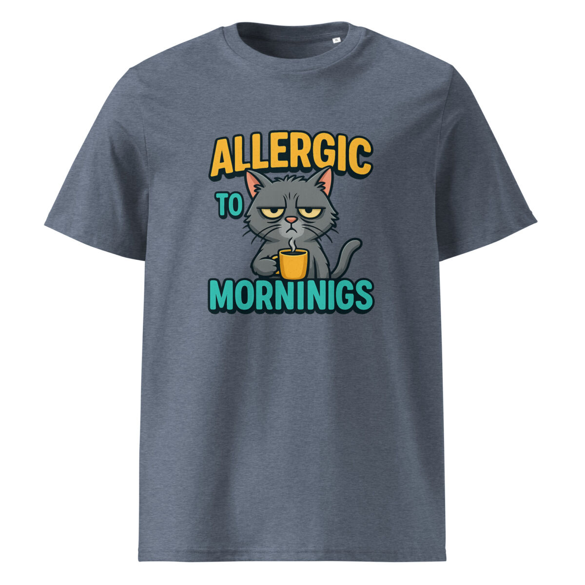 Allergic to Mornings organic cotton t-shirt - Image 9