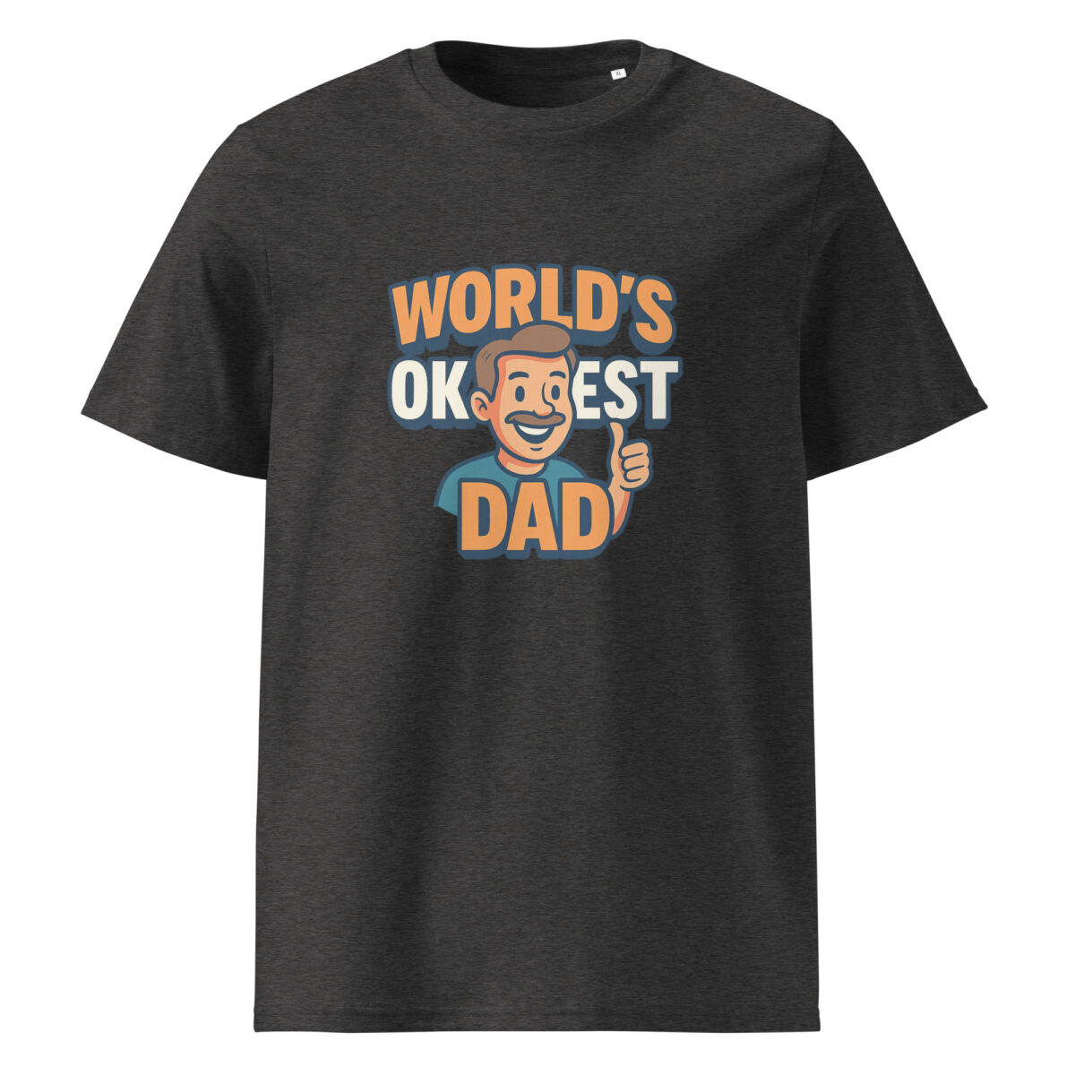 Worlds Okayest Dad organic cotton t-shirt - Image 4