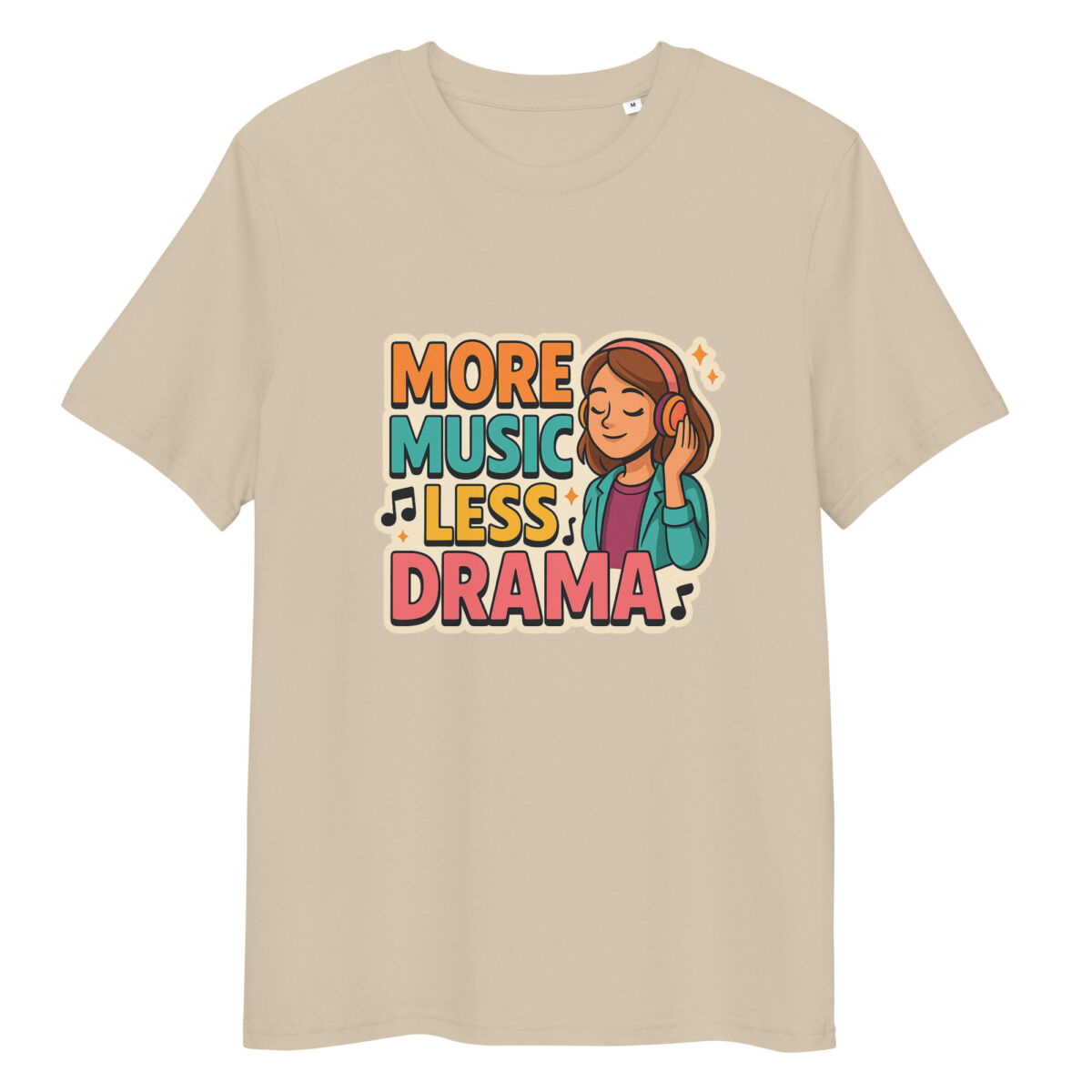 More Music, Less Drama organic cotton t-shirt - Image 11