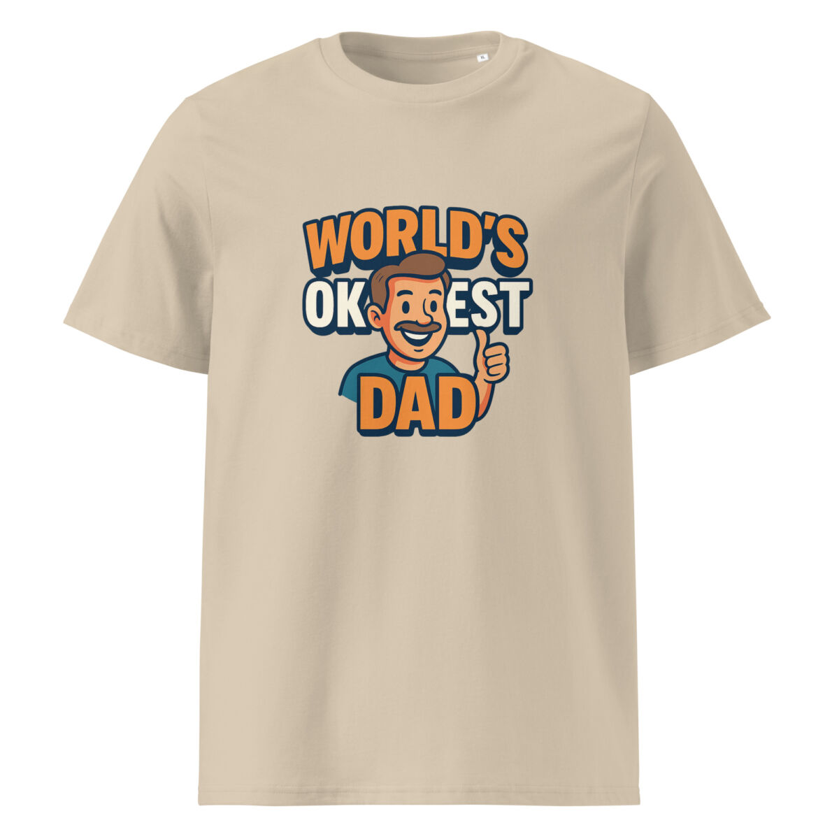 Worlds Okayest Dad organic cotton t-shirt - Image 12