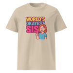 Worlds Okayest Sis organic cotton t-shirt - Image 11