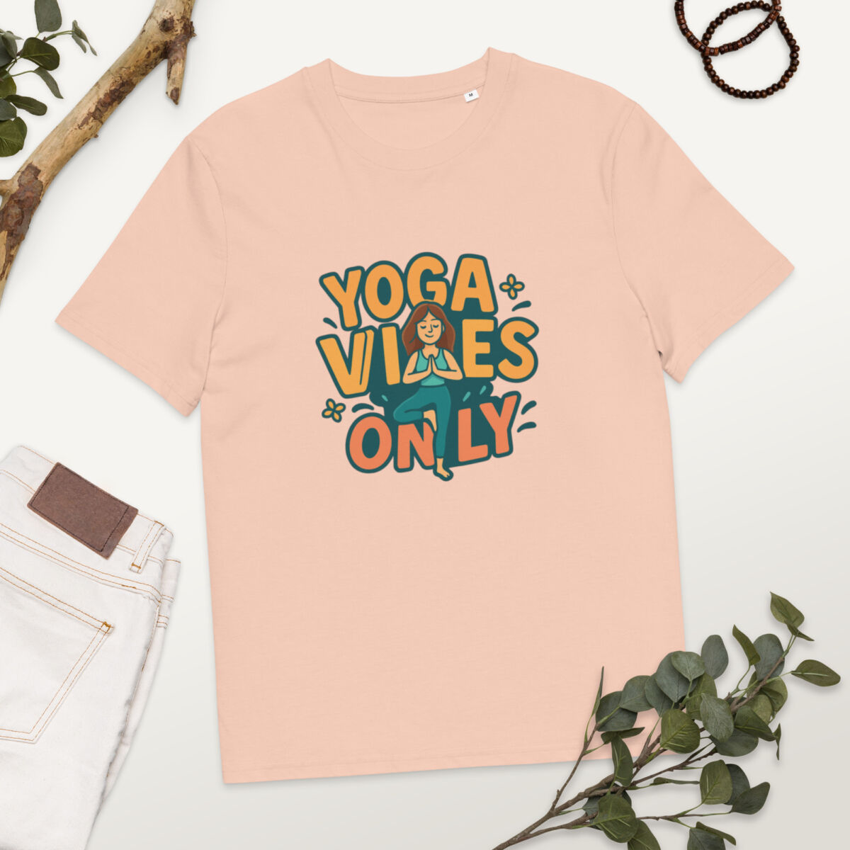 Yoga Vibes Only organic cotton t-shirt - Image 13