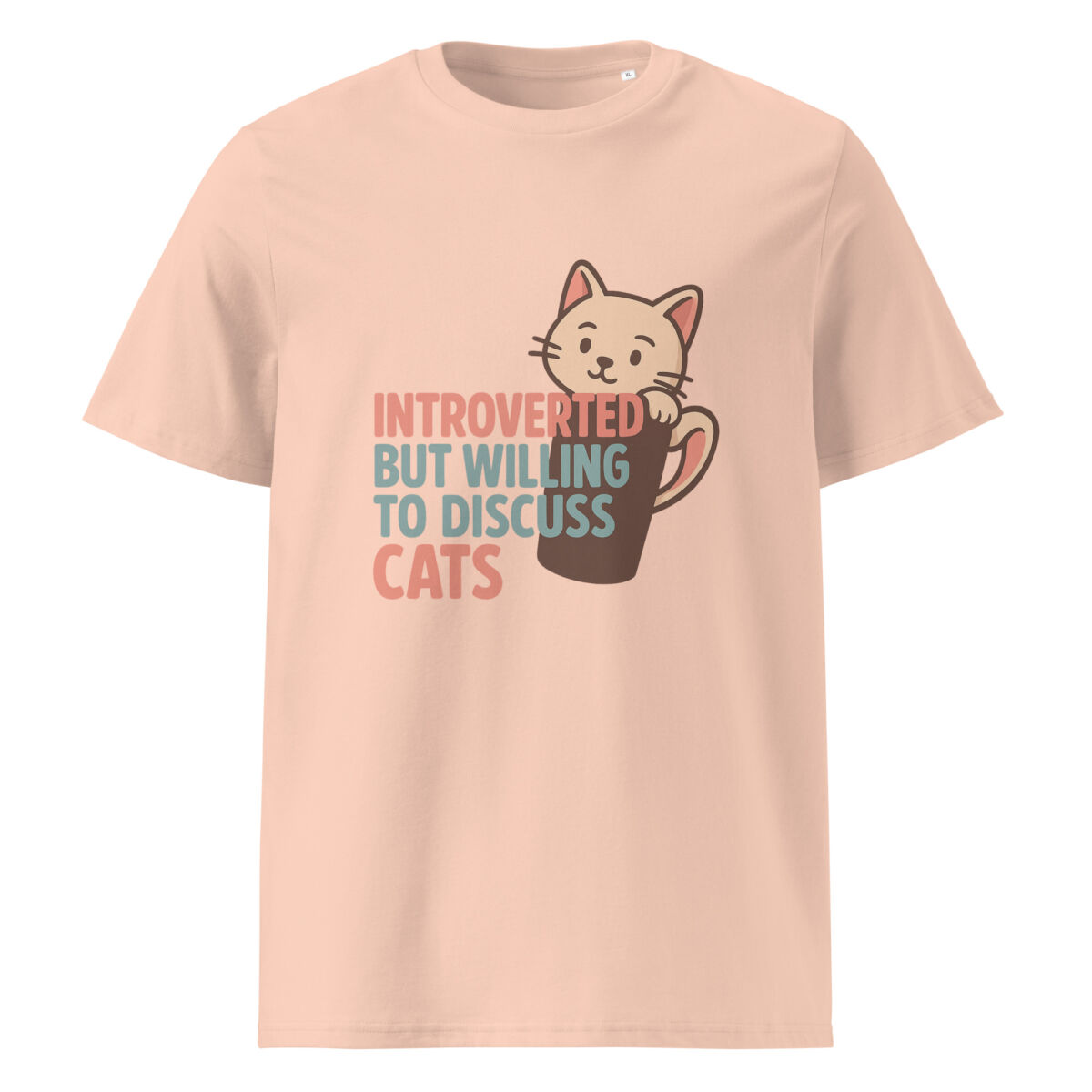 Introverted but Willing to Discuss Cats organic cotton t-shirt - Image 1