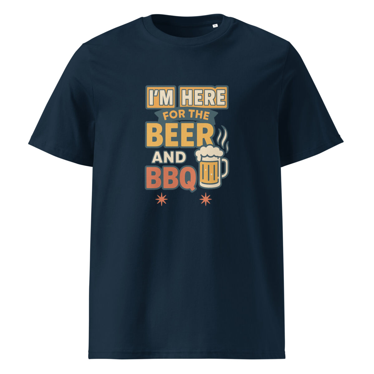 I’m Here for the Beer and BBQ organic cotton t-shirt - Image 3