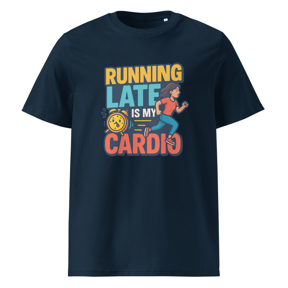 Running Late is My Cardio organic cotton t-shirt - Image 3