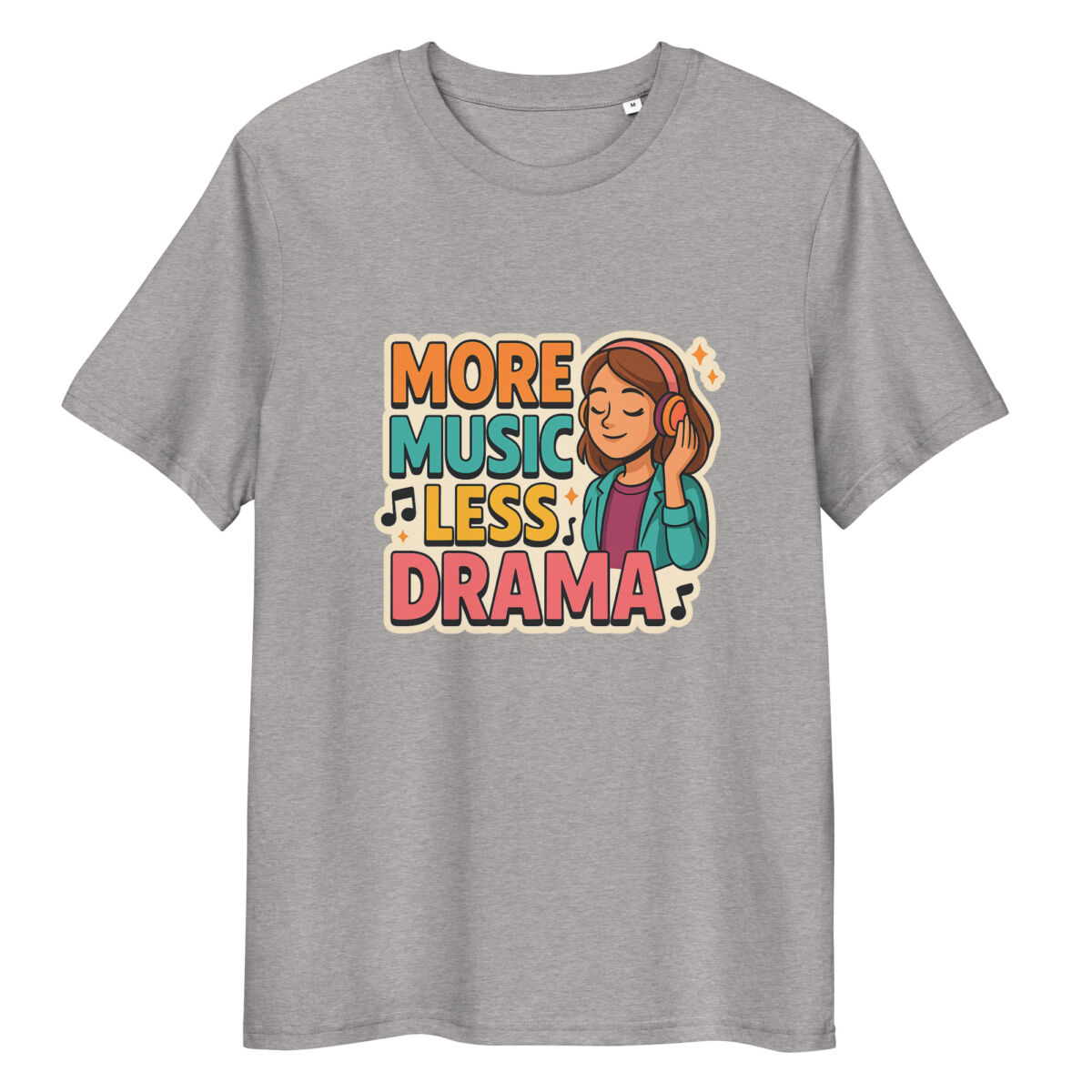 More Music, Less Drama organic cotton t-shirt - Image 10