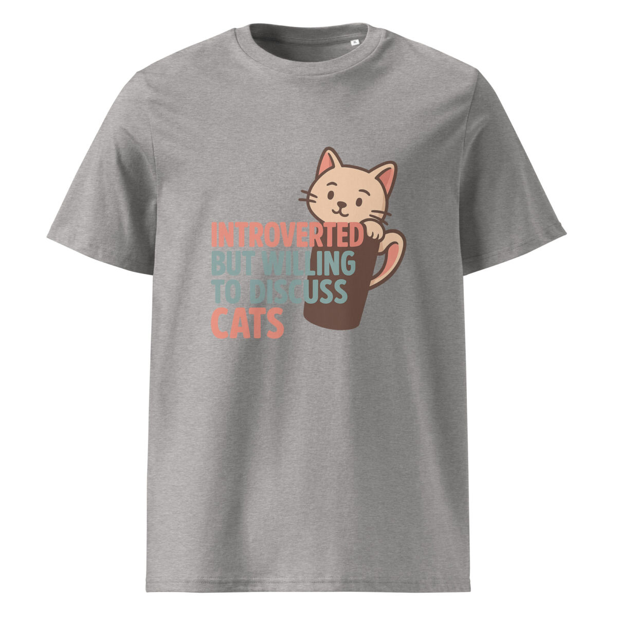 Introverted but Willing to Discuss Cats organic cotton t-shirt - Image 11