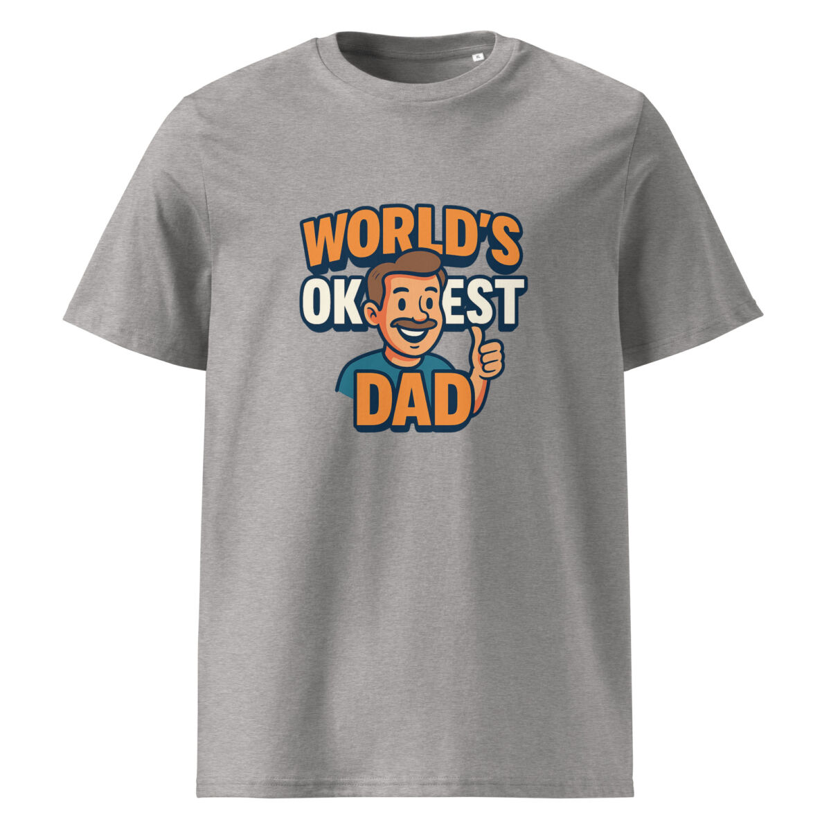 Worlds Okayest Dad organic cotton t-shirt - Image 11
