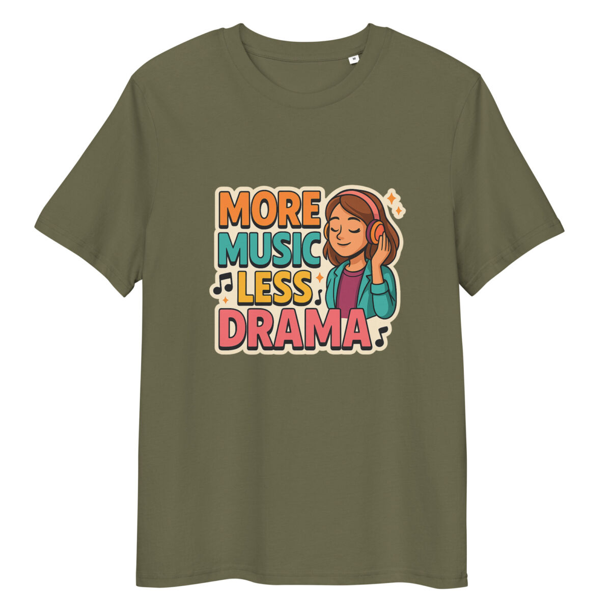 More Music, Less Drama organic cotton t-shirt - Image 8