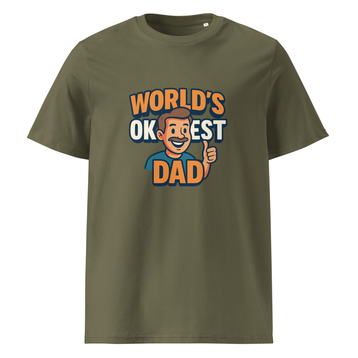 Worlds Okayest Dad organic cotton t-shirt - Image 9
