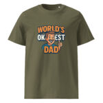Worlds Okayest Dad organic cotton t-shirt - Image 9