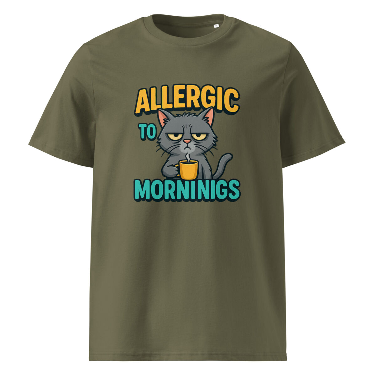 Allergic to Mornings organic cotton t-shirt - Image 8