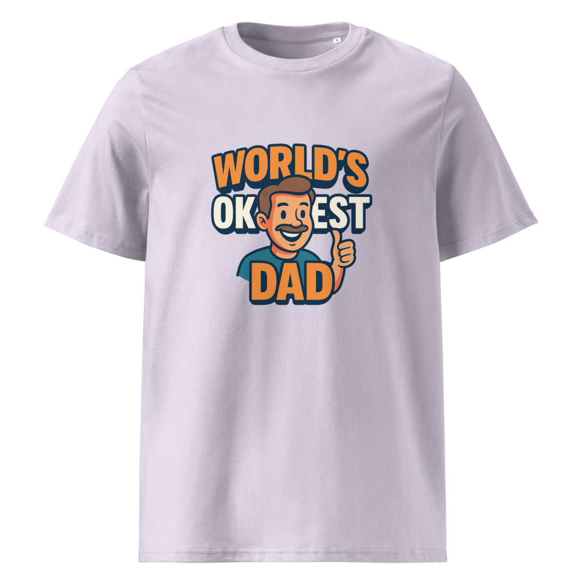 Worlds Okayest Dad organic cotton t-shirt - Image 15