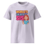 Worlds Okayest Sis organic cotton t-shirt - Image 14
