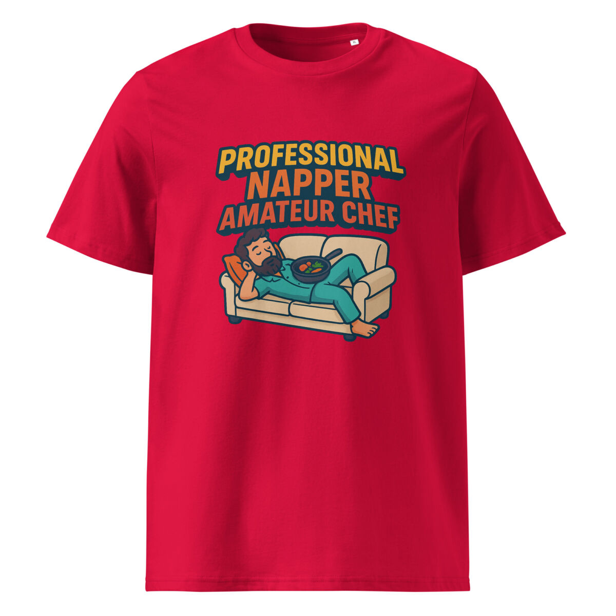 Professional Napper, Amateur Chef organic cotton t-shirt - Image 7