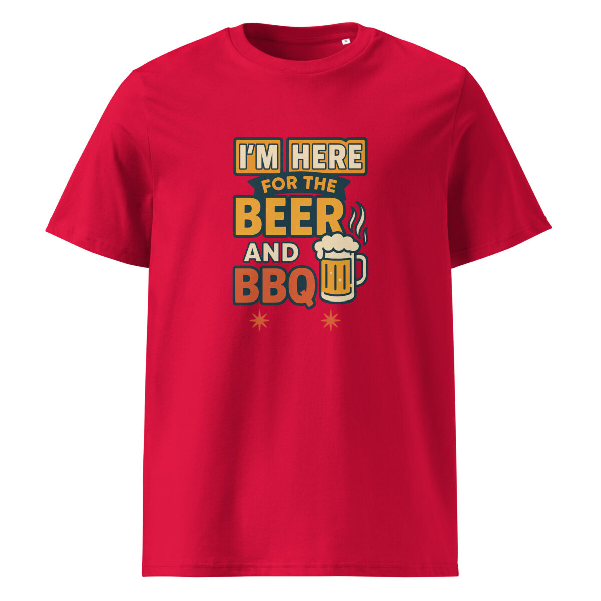 I’m Here for the Beer and BBQ organic cotton t-shirt - Image 7