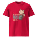 Introverted but Willing to Discuss Cats organic cotton t-shirt - Image 7