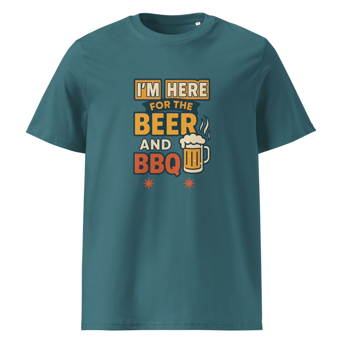 I’m Here for the Beer and BBQ organic cotton t-shirt - Image 8