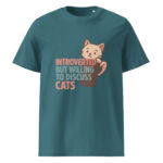 Introverted but Willing to Discuss Cats organic cotton t-shirt - Image 8