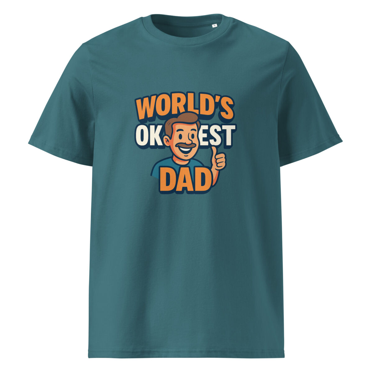 Worlds Okayest Dad organic cotton t-shirt - Image 8