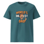 Worlds Okayest Dad organic cotton t-shirt - Image 8