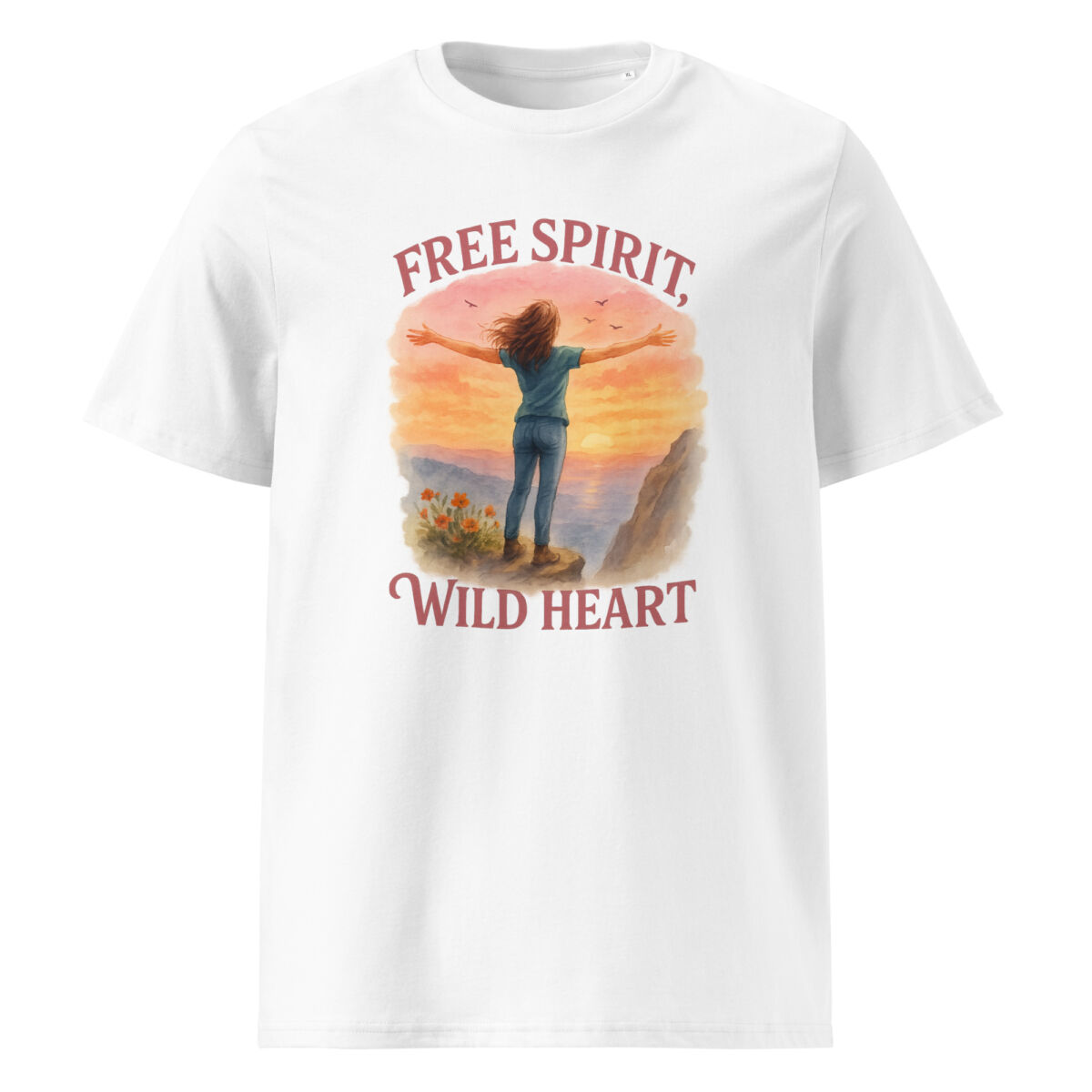 Free Spirit, Wild Heart organic cotton t-shirt - Image 1