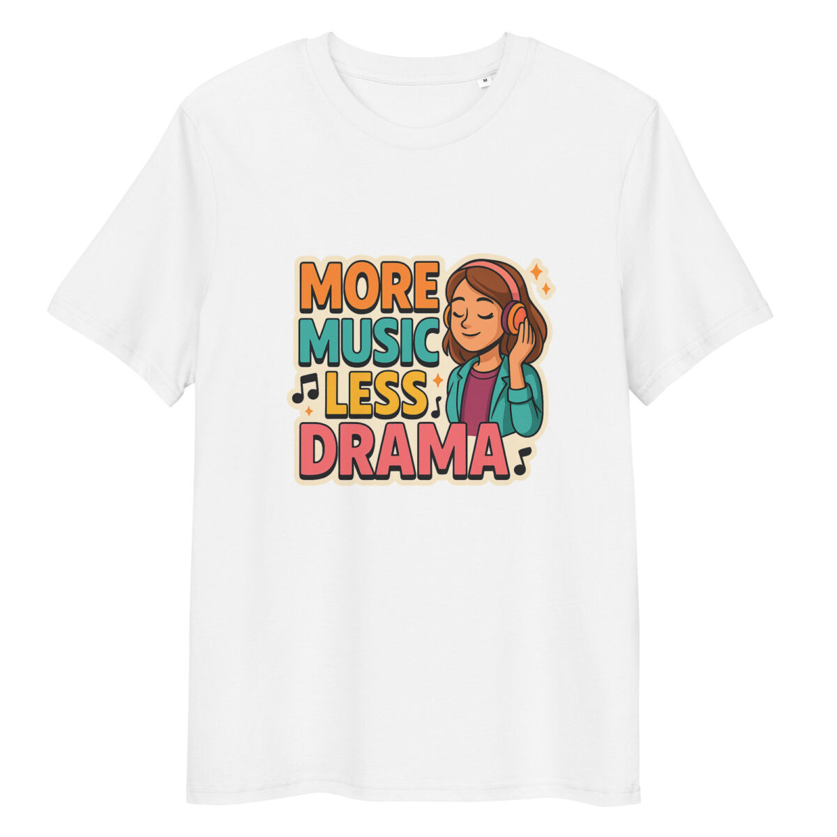 More Music, Less Drama organic cotton t-shirt - Image 15