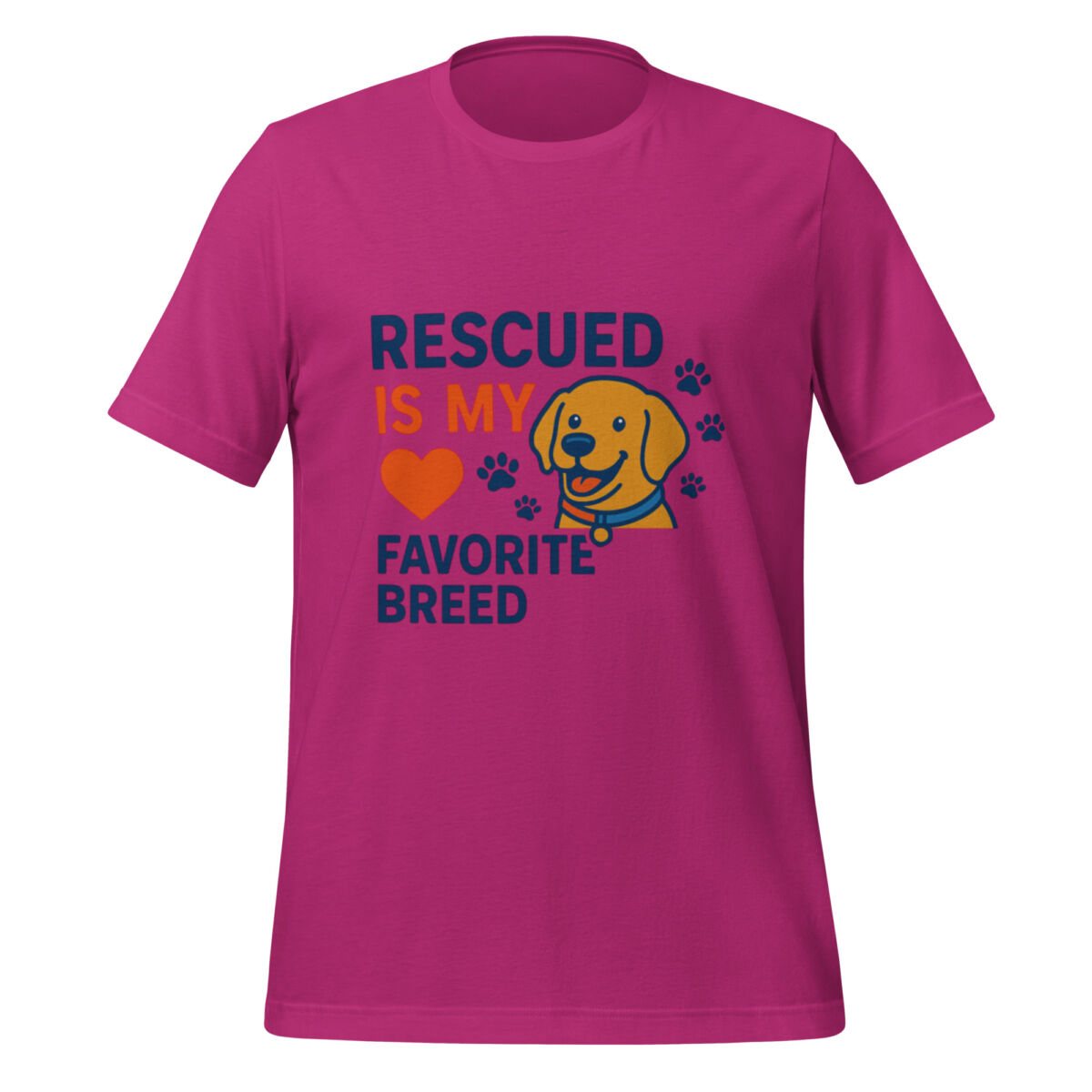 Rescued is My Favorite Breed t-shirt - Image 3