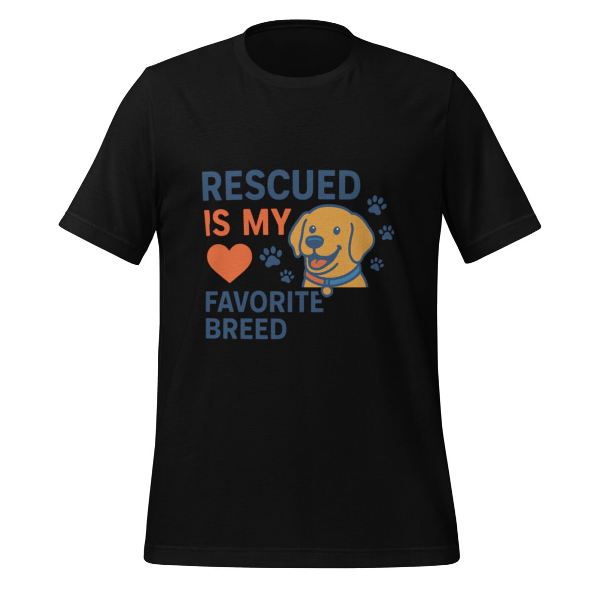 Rescued is My Favorite Breed t-shirt - Image 2