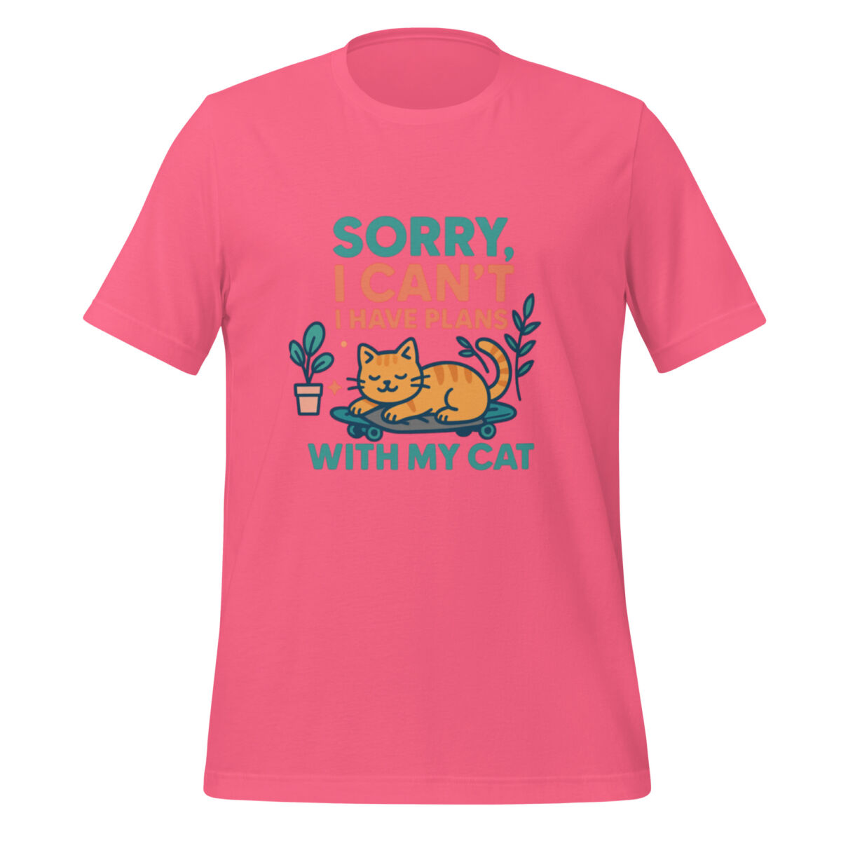 Sorry, I Can’t—I Have Plans with My Cat t-shirt - Image 4