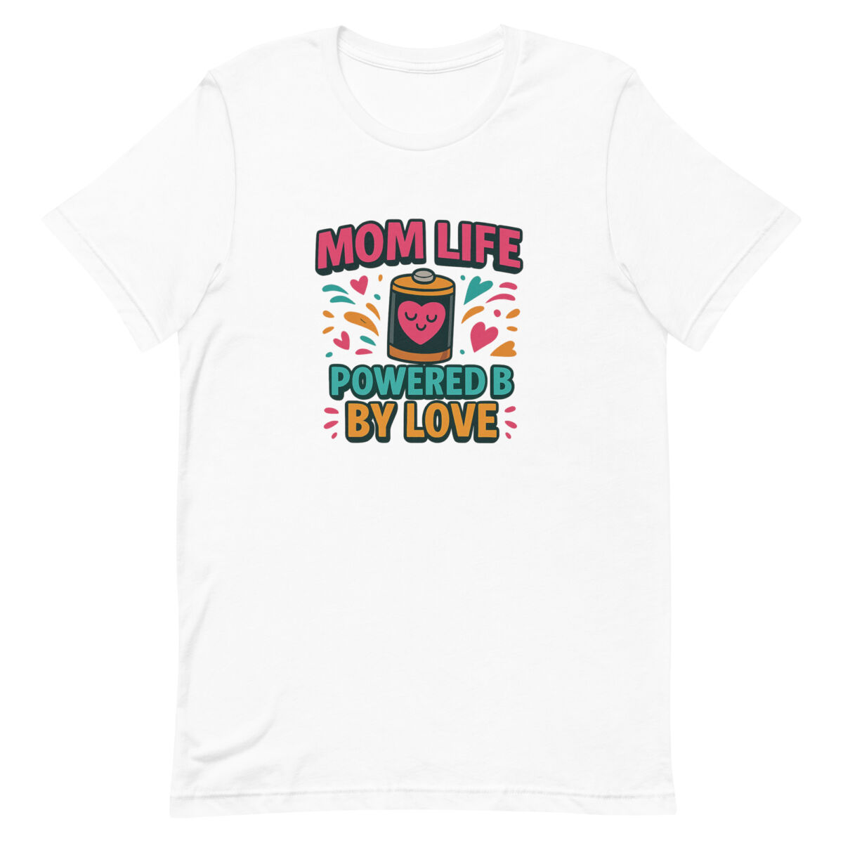 Mom Life: Powered by Love t-shirt - Image 6