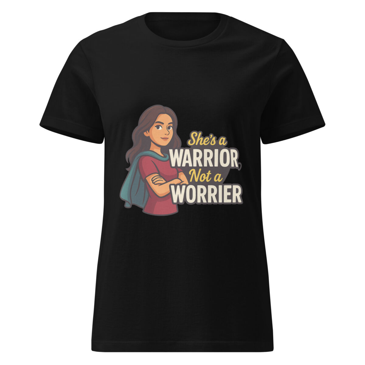 She’s a Warrior, Not a Worrier Women’s t-shirt - Image 2