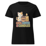 Cats, Coffee, & Candles Women’s t-shirt - Image 2