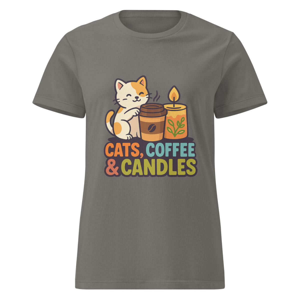 Cats, Coffee, & Candles Women’s t-shirt - Image 6