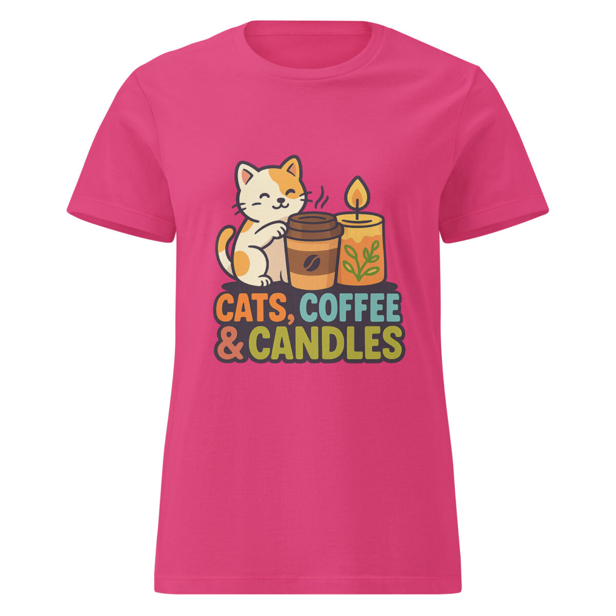Cats, Coffee, & Candles Women’s t-shirt - Image 5