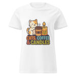 Cats, Coffee, & Candles Women’s t-shirt